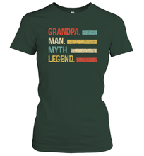 Load image into Gallery viewer, Grandpa The Man The Myth The Legend T Shirt Pop Pop Women Cotton T-Shirt