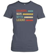 Load image into Gallery viewer, Grandpa The Man The Myth The Legend T Shirt Pop Pop Women Cotton T-Shirt