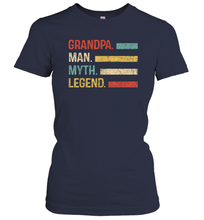 Load image into Gallery viewer, Grandpa The Man The Myth The Legend T Shirt Pop Pop Women Cotton T-Shirt