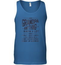 Load image into Gallery viewer, Ask Grandpa Anything T shirt Fathers Day Grandfather Gifts Men Cotton Tank Top
