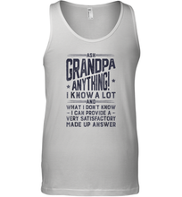 Load image into Gallery viewer, Ask Grandpa Anything T shirt Fathers Day Grandfather Gifts Men Cotton Tank Top