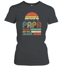 Load image into Gallery viewer, Papa Man Myth Legend T Shirt Vintage For Mens Dad Father Premium Women Cotton T-Shirt