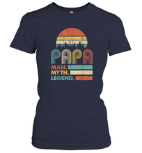 Load image into Gallery viewer, Papa Man Myth Legend T Shirt Vintage For Mens Dad Father Premium Women Cotton T-Shirt