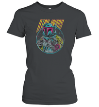 Load image into Gallery viewer, Star Wars Boba Fett Neon Blaster Vintage Graphic Women Cotton T-Shirt