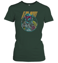 Load image into Gallery viewer, Star Wars Boba Fett Neon Blaster Vintage Graphic Women Cotton T-Shirt
