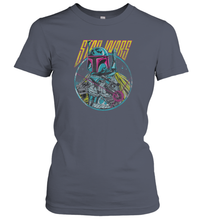 Load image into Gallery viewer, Star Wars Boba Fett Neon Blaster Vintage Graphic Women Cotton T-Shirt