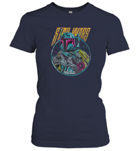 Load image into Gallery viewer, Star Wars Boba Fett Neon Blaster Vintage Graphic Women Cotton T-Shirt
