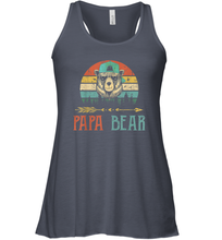 Load image into Gallery viewer, Papa bear T Shirt Vintage Daddy Wildling Father's Day Dad Gift Women Racerback Tank