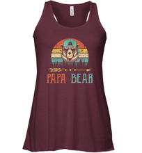 Load image into Gallery viewer, Papa bear T Shirt Vintage Daddy Wildling Father's Day Dad Gift Women Racerback Tank