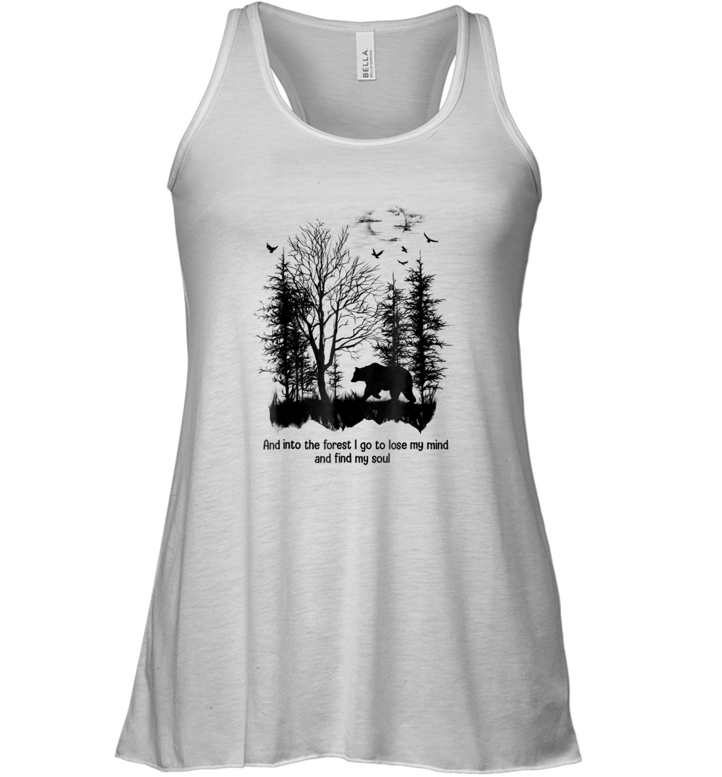 And Into The Forest I Go To Lose My Mind And Find My Soul Gifts Women Racerback Tank