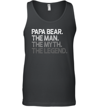 Load image into Gallery viewer, Papa the man, the myth, the legend Men Cotton Tank Top