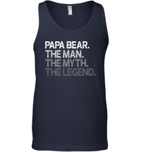 Load image into Gallery viewer, Papa the man, the myth, the legend Men Cotton Tank Top
