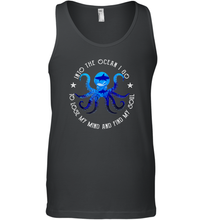 Load image into Gallery viewer, Into The Ocean I Lose My Mind And Find My Soul Octopus Men Cotton Tank Top