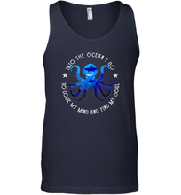 Load image into Gallery viewer, Into The Ocean I Lose My Mind And Find My Soul Octopus Men Cotton Tank Top
