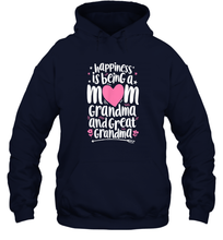 Load image into Gallery viewer, Happiness Is Being A Mom Great Grandma T shirt Women Mother Unisex Hooded Sweatshirt