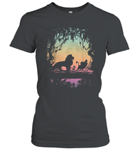 Load image into Gallery viewer, Disney Lion King Gradient Jungle Trio Women Cotton T-Shirt