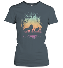 Load image into Gallery viewer, Disney Lion King Gradient Jungle Trio Women Cotton T-Shirt