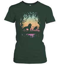 Load image into Gallery viewer, Disney Lion King Gradient Jungle Trio Women Cotton T-Shirt