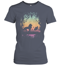 Load image into Gallery viewer, Disney Lion King Gradient Jungle Trio Women Cotton T-Shirt