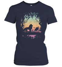 Load image into Gallery viewer, Disney Lion King Gradient Jungle Trio Women Cotton T-Shirt