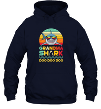 Load image into Gallery viewer, Womens Retro Vintage Grandma Shark Doo Doo Halloween Costume Unisex Hooded Sweatshirt
