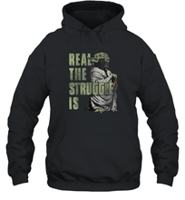 Load image into Gallery viewer, Star Wars Yoda Real The Struggle Is Graphic Unisex Hooded Sweatshirt