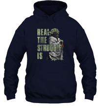 Load image into Gallery viewer, Star Wars Yoda Real The Struggle Is Graphic Unisex Hooded Sweatshirt