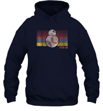 Load image into Gallery viewer, Star Wars BB 8 Retro Stripes Episode 7 Graphic Unisex Hooded Sweatshirt