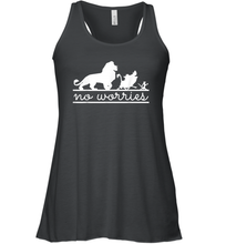 Load image into Gallery viewer, Disney Lion King No Worries Silhouette Trio Women Racerback Tank
