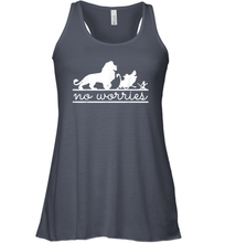 Load image into Gallery viewer, Disney Lion King No Worries Silhouette Trio Women Racerback Tank