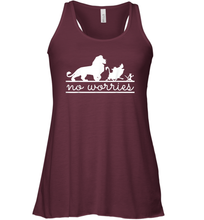 Load image into Gallery viewer, Disney Lion King No Worries Silhouette Trio Women Racerback Tank