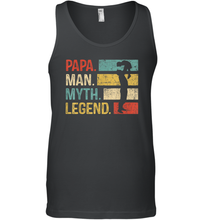 Load image into Gallery viewer, Papa Man Myth Legend T Shirt Vintage For Mens Dad Father Gift Men Cotton Tank Top