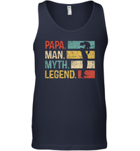 Load image into Gallery viewer, Papa Man Myth Legend T Shirt Vintage For Mens Dad Father Gift Men Cotton Tank Top