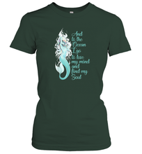Load image into Gallery viewer, And To The Ocean I Go To Lose My Mind And Find My Soul Women Cotton T-Shirt
