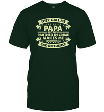 Load image into Gallery viewer, Funny Grandpa Gifts Shirts, Papa Partner In Crime Gift Men Cotton T-Shirt