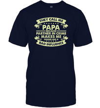 Load image into Gallery viewer, Funny Grandpa Gifts Shirts, Papa Partner In Crime Gift Men Cotton T-Shirt