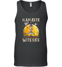 Load image into Gallery viewer, Womens Namaste Witches Love And Light Yoga with Moon Halloween Gift Men Cotton Tank Top