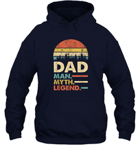 Load image into Gallery viewer, Dad The Man The Myth The Legend T Shirt Vintage Papa Gift Unisex Hooded Sweatshirt