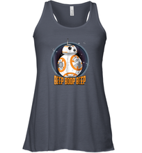 Load image into Gallery viewer, Star Wars BB 8 Beep Quote Circle Design Graphic Women Racerback Tank