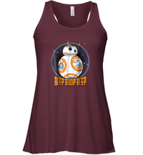 Load image into Gallery viewer, Star Wars BB 8 Beep Quote Circle Design Graphic Women Racerback Tank
