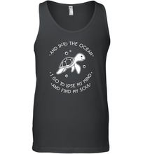 Load image into Gallery viewer, And into the ocean i go to lose my mind and find my soul Premium Men Cotton Tank Top