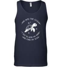 Load image into Gallery viewer, And into the ocean i go to lose my mind and find my soul Premium Men Cotton Tank Top