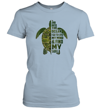 Load image into Gallery viewer, And into the ocean i go to lose my mind and find my soul tees Women Cotton T-Shirt