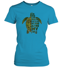 Load image into Gallery viewer, And into the ocean i go to lose my mind and find my soul tees Women Cotton T-Shirt