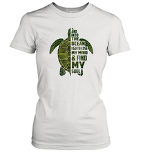 Load image into Gallery viewer, And into the ocean i go to lose my mind and find my soul tees Women Cotton T-Shirt