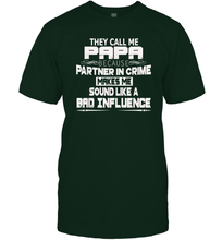 Load image into Gallery viewer, Funny Grandpa Gifts Shirts, Papa Partner In Crime Shirt Men Cotton T-Shirt