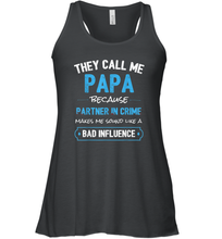 Load image into Gallery viewer, Funny Grandpa Gifts Shirts, Papa Partner In Crime Gifts Women Racerback Tank