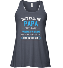 Load image into Gallery viewer, Funny Grandpa Gifts Shirts, Papa Partner In Crime Gifts Women Racerback Tank