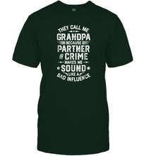 Load image into Gallery viewer, They Call Me Grandpa Partner In Crime T shirt Fathers Day Gift Men Cotton T-Shirt