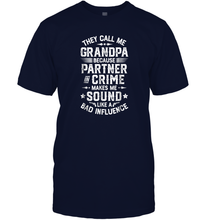 Load image into Gallery viewer, They Call Me Grandpa Partner In Crime T shirt Fathers Day Gift Men Cotton T-Shirt